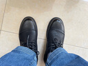 零度Zero增高鞋男新款隐形内增高男士商务休闲鞋英伦宽版大头皮鞋子男 黑色 43 实拍图