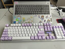 本手机械键盘有线键鼠套装 紫色键盘鼠标猫耳朵耳机三件套 背光可爱男女生办公台式电脑笔记本电竞游戏 紫白-混光茶轴两件套【键盘+鼠标】 实拍图