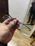 蔡司（ZEISS）镜片近视眼镜男商务半框眼睛框可配度数变色防蓝光辐射护目散光女 枪色（钛材升级款） 配跃光镜片防蓝光平光(无度数) 实拍图
