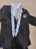 安初夏日系学院风dk制服西服套装宽松痞帅春秋季jk学生班服徽章西服外套 W45黑西服+白长袖衬衫+领带+西裤 M +徽章【推荐80-100斤】 实拍图