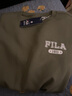斐乐（FILA）官方男子加绒保暖卫衣秋冬季时尚休闲简约圆领套头衫长袖上衣男装 军旅绿-KK L 实拍图