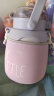 哈尔斯（HAERS） 猫爪大肚保温杯女大容量316不锈钢杯便携学生儿童吸管杯子 紫色1000mL【可爱猫爪大肚杯】 晒单实拍图