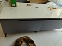 欧来比岩板电视柜茶几组合套装现代简约家用电视柜小户型家用电视机地柜 灰色+白色岩板【加厚进口岩板】 2米电视柜+茶几 实拍图