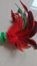 杜威克毽子大号公鸡毛鹅毛羽毛儿童比赛毽球牛筋底花键红色5个装 实拍图