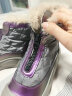 DOGHC宇航棉加绒短靴2023年秋冬新款前拉链马丁靴加绒加厚短靴棉鞋女鞋 紫色 专柜升级版 40 实拍图