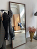 新艺鸿运（XINYIHONGYUN）北欧复古风全身镜落地穿衣镜贴墙试衣镜家用立镜玄关壁挂式大镜子 70*170胡桃色 高清防爆 破损包赔 实拍图