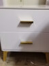 罗森（LUOSEN）床头柜卧室现代简约岩板轻奢烤漆床边柜小户型置物收纳柜纯白40cm 实拍图