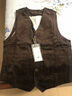 马登工装美式复古猎装马甲灯芯绒背心阿美咔叽坎肩英伦风外套男秋 咖啡色 L 实拍图