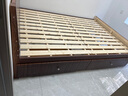 兴瑀汇实木床1.5米1.8m新中式双人床胡桃色木床主卧家用现代简约单人 胡桃色床+10cm床垫+双抽 1.5米*2米框架结构 实拍图