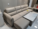 左右真皮沙发【力荐】客厅新款网红奶油风家具小户型直排皮艺沙发6018 [8]3.2m|奶油白|四人位+脚踏 实拍图