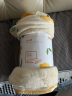 京东京造fafa毯 810g法兰绒空调毯ins风印花毯沙发午睡盖毯 黄色150x200cm 实拍图