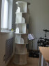 村田稻夫 旋转书架 360度书架落地学生创意置物书柜家用多层书本收纳架 白色6层 实拍图