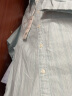 全棉时代男士夏Polo领单排扣无弹色织格纹衬衫 浅绿 170 晒单实拍图