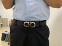 菲拉格慕腰带男皮带商务正装 带宽3.5cm可调式自由裁剪送男友七夕礼物礼盒 675542 464231 银灰色扣 110 实拍图