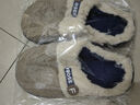 利达妮（TZLDN）毛绒棉拖鞋男士秋冬季2025新款室内家居静音防滑保暖包跟毛拖鞋女 款式一 40-41 【适合39-40】 实拍图