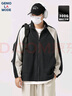 GENIOLAMODE夹克男士秋冬季休闲宽松开衫撞色复古灯芯绒外套男装潮 深灰 2XL 实拍图