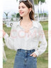百图betu女装夏季新款衬衫夏日空调开衫衬衫薄外套女2403T35 米白 S 实拍图