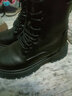 轩途诗马丁靴女加绒冬季系带英伦风短靴女厚底潮网红机车靴休闲女靴子 F06黑色加绒 35 实拍图