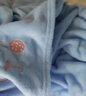 洁丽雅儿童浴巾带帽斗篷新生婴儿洗澡比棉纱布柔软吸水宝宝浴袍 (80*150cm)蓝色小兔 实拍图