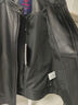 Navigare意大利小帆船女士短款外套秋季羊皮革通勤上衣黑色修身真皮皮衣 黑 L 实拍图