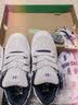 顽刻（ollieskate） 冷粘面包鞋翻毛皮白蓝撞色拼接做旧BAKE经典春夏季男女滑板鞋 40  实拍图