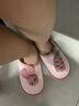 冒嘟嘟儿童卡通可爱棉拖鞋男童女童居家室内地板防滑厚底亚麻布拖鞋 粉色萝卜兔(包头款) 36-37 (适合35-36脚) 实拍图