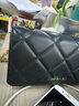 CHARLES&KEITH质感菱格链条小方钱包女包包女包生日礼物CK6-10680924 Black黑色 XS 实拍图