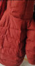 森马[新年红]羽绒服女冬季长款大毛领连帽红色厚外套107823113008 晒单实拍图