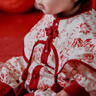 G.DUCKKIDS小黄鸭拜年服婴儿衣服秋冬夹棉连体衣女宝宝周岁礼服冬季棉服外出 中国风红色【加绒】 73cm 建议12-17斤 实拍图