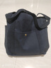 2024大容量简约托特帆布包女上班通勤百搭文艺学生单肩包手提布袋 黑色 实拍图