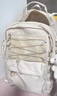 爱迪生发明家初中生书包大容量双肩包女生校园高中学生休闲背包 2271-4 米色 实拍图