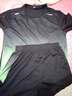 艾伦伯顿（Alen Botun）运动套装男羽毛球服健身速干夏季冰丝田径训练T恤网球服球衣跑步 黑绿套装【速干 透气】 4XL【体重175-190斤宽松】 实拍图