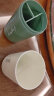 香柚小镇 旅行洗漱杯2个刷牙杯创意简约牙具盒旅游洗漱杯套装牙刷杯 绿色 实拍图