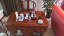 百家汇 红木家具非洲花梨（学名：刺猬紫檀）茶桌 实木茶桌椅组合 茶几桌 功夫茶几茶台 1.08m宝鼎茶桌+圈椅+4将军凳 实拍图