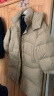 坦博尔女士御寒90鹅绒羽绒服冬季中长款宽松保暖可脱卸帽外套TD336858 松林卡其 160/84A 晒单实拍图