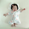 贝肽斯婴儿衣服夏季薄款连体衣短袖竹棉纱布新生婴儿哈衣爬服 萌兔环游【50s竹棉 柔滑升级】 80cm 实拍图