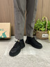 森馬男鞋2025秋季新款黑色商务皮鞋男士时尚百搭休闲板鞋男 黑色 40 实拍图