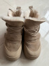 百丽厚底舒适雪地靴女商场同款羊毛加绒短靴A4F1DDD3 杏色 38 实拍图