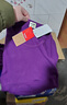 恒源祥【热销10W套】秋衣秋裤女纯棉中老年加肥加大薄款棉毛衫 女紫罗兰 实拍图