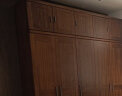 雅行 新中式胡桃木实木衣柜带顶柜收纳 对开门大衣橱中式大衣柜木质现代简易卧室家具 六门实木衣柜+顶柜（胡桃木） 胡桃木 实拍图