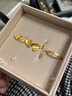 六福珠宝足金圆环形黄金耳环耳饰 计价 G01G0009DS 1.56克(含工费80元) 实拍图