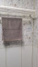 四季沐歌卫生间置物架奶白色毛巾架太空铝折叠浴巾架免打孔太空铝挂件套装 实拍图