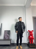皮尔卡丹（pierre cardin）真皮皮衣男新款秋冬季爸爸装加绒加厚绵羊皮夹克外套保暖防寒休闲 801黑色-(立领） 薄款 L 175码-建议125-140斤 实拍图