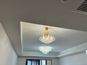 伦西亚（LUNXIYA）轻奢客厅灯吸顶灯大厅奢华水晶灯2025款大气卧室全屋中山灯具大全 80CM三层大功率+三色led 实拍图