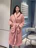 莫代尔法兰绒睡袍情侣款女士秋冬长款一对冬季加厚款男士浴袍睡衣一体式 Q男2603 2XL 实拍图