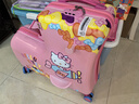 Hello Kitty凯蒂猫儿童行李箱可坐骑行拉杆箱女万向轮旅行箱经典款 可爱粉18065 24英寸 3-9岁手提和脚踏不能折叠 实拍图