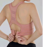 浪莎高强度运动内衣女防震大胸瑜伽背心跑步训练健身文胸bra 粉色 M 实拍图