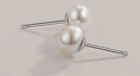 唯燕（WEIYAN）淡水珍珠耳钉精致珍珠耳环女款珍珠耳饰小巧设计感小珍珠 S925银 扁圆7-8mm 实拍图