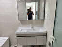 纽耐思智能浴室柜陶瓷一体盆带搓衣板洗手洗脸盆柜组合加深洗漱台池 100cm+全封智能镜柜-加厚不锈钢 免费升级抽拉龙头 实拍图