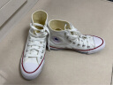 匡威（Converse）官方All Star经典帆布男女高帮休闲运动小白鞋101009 101009/白色 36 实拍图